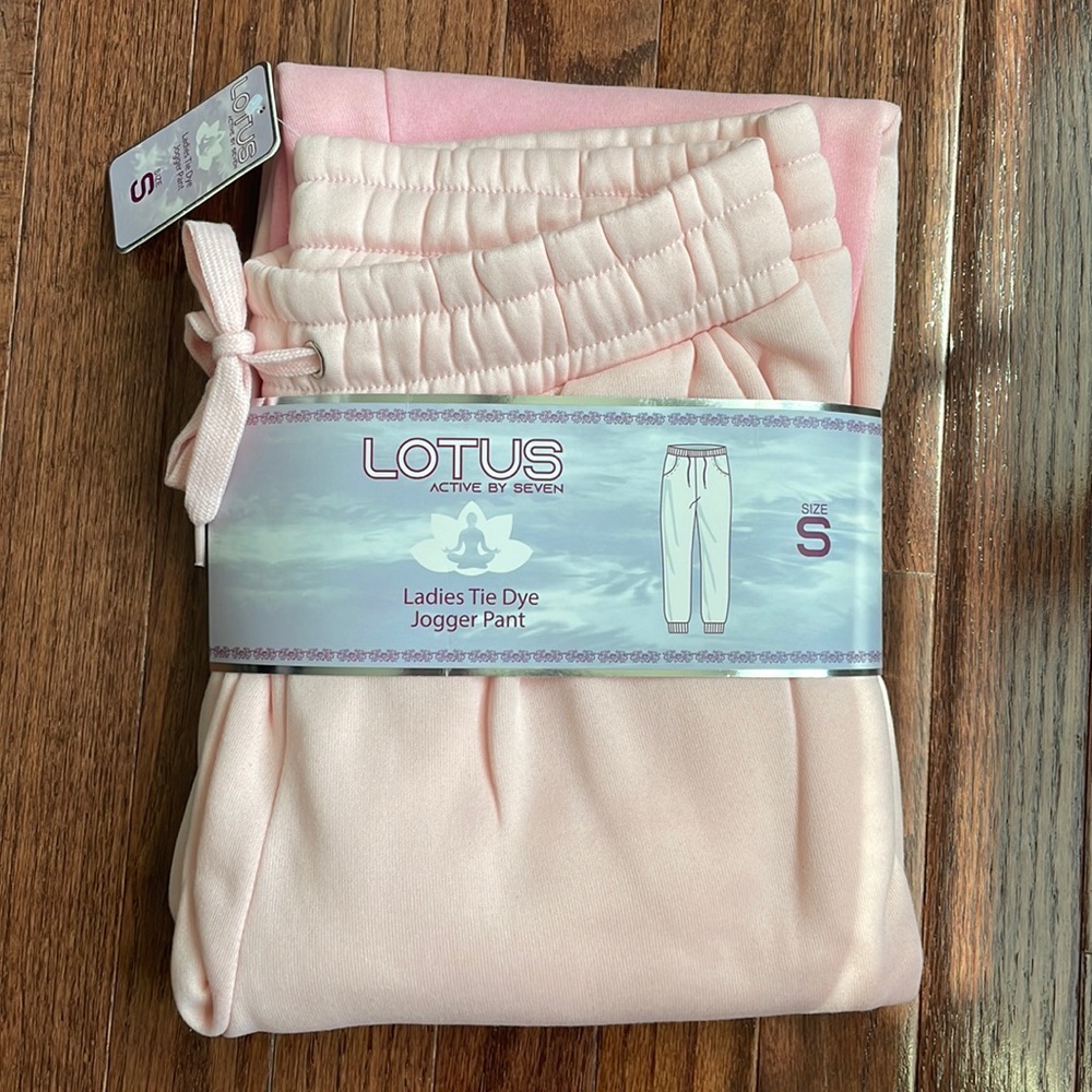 NWT size small light pink tie dye jogger pants